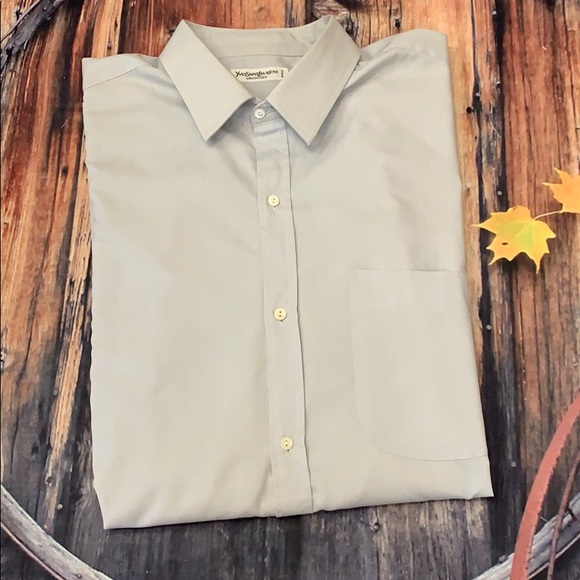 Yves Saint Laurent Other - YVES SAINT LAURENT Pale Gray Button Down Dress Shirt